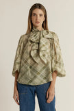 Fate + Becker Pussybow Blouse Moss Green