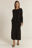 Fate + Becker Vale Peplum Cardigan Black