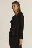 Fate + Becker Vale Peplum Cardigan Black