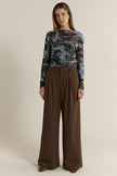 Fate+Becker Roan Pleat Front Pant Chocolate