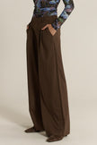Fate+Becker Roan Pleat Front Pant Chocolate