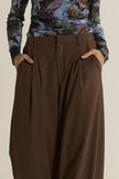 Fate+Becker Roan Pleat Front Pant Chocolate