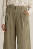 Fate + Becker Roan Pleat Front Pant Sage Green