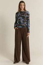 Load image into Gallery viewer, Fate + Becker Alix Mesh Top Blurred Floral Blue
