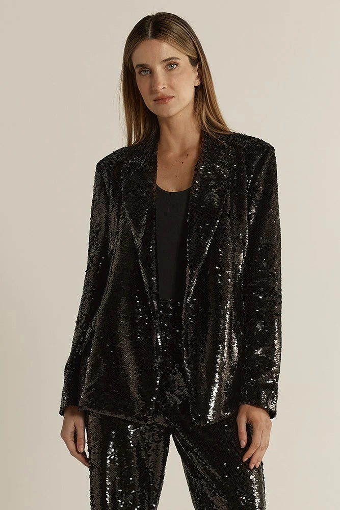 Fate + Becker Rayne Sequin Blazer Black