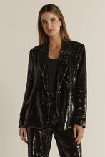 Load image into Gallery viewer, Fate + Becker Rayne Sequin Blazer Black
