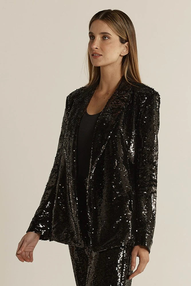 Fate + Becker Rayne Sequin Blazer Black