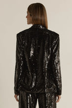 Load image into Gallery viewer, Fate + Becker Rayne Sequin Blazer Black

