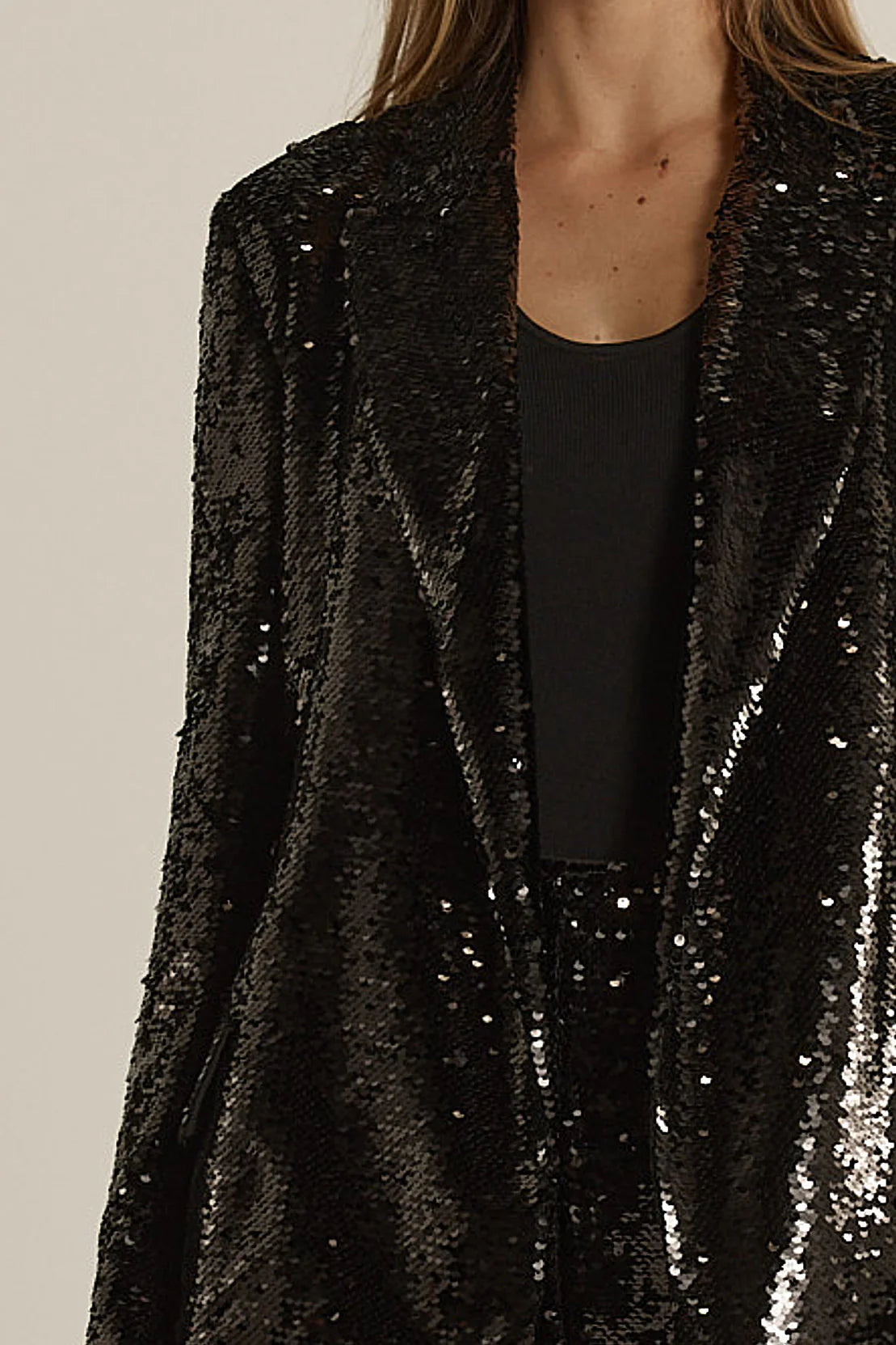 Fate + Becker Rayne Sequin Blazer Black