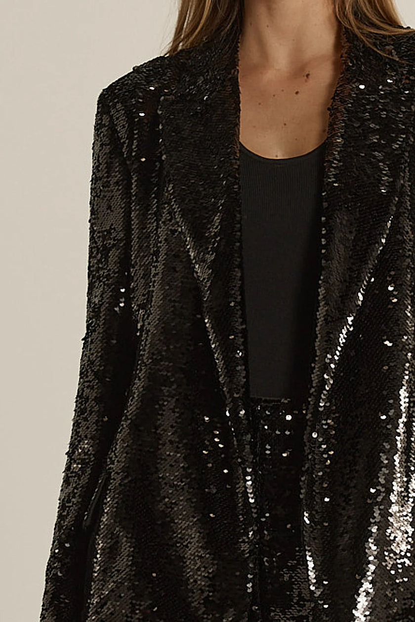 Fate + Becker Rayne Sequin Blazer Black