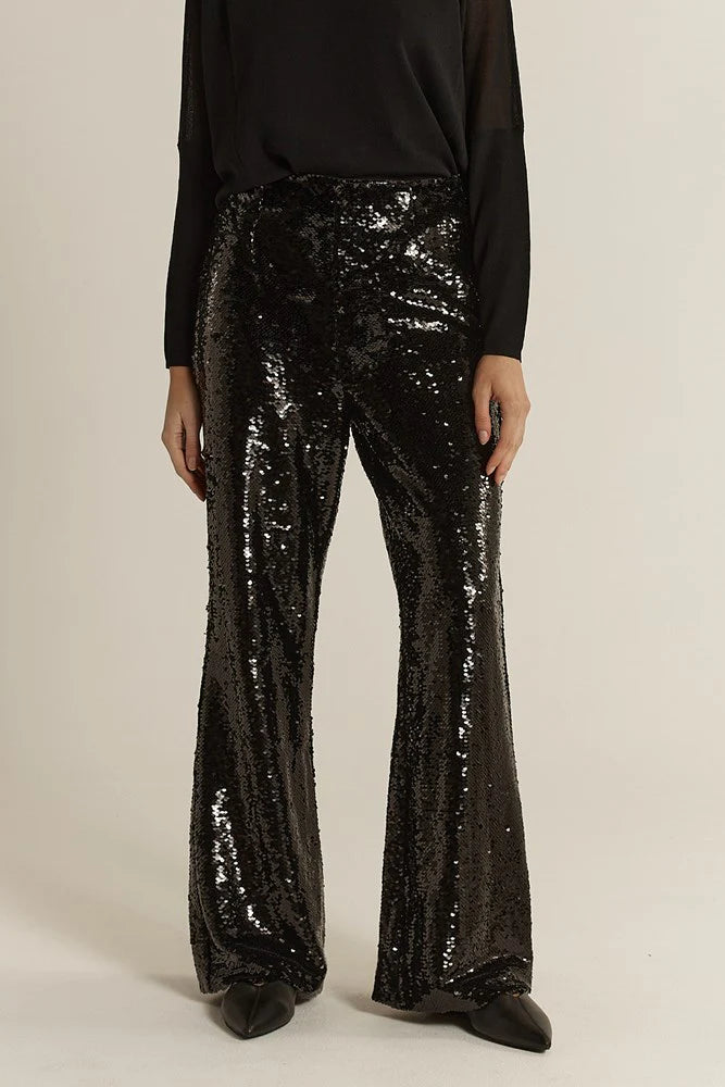 Fate + Becker Rayne Sequin Pants Black
