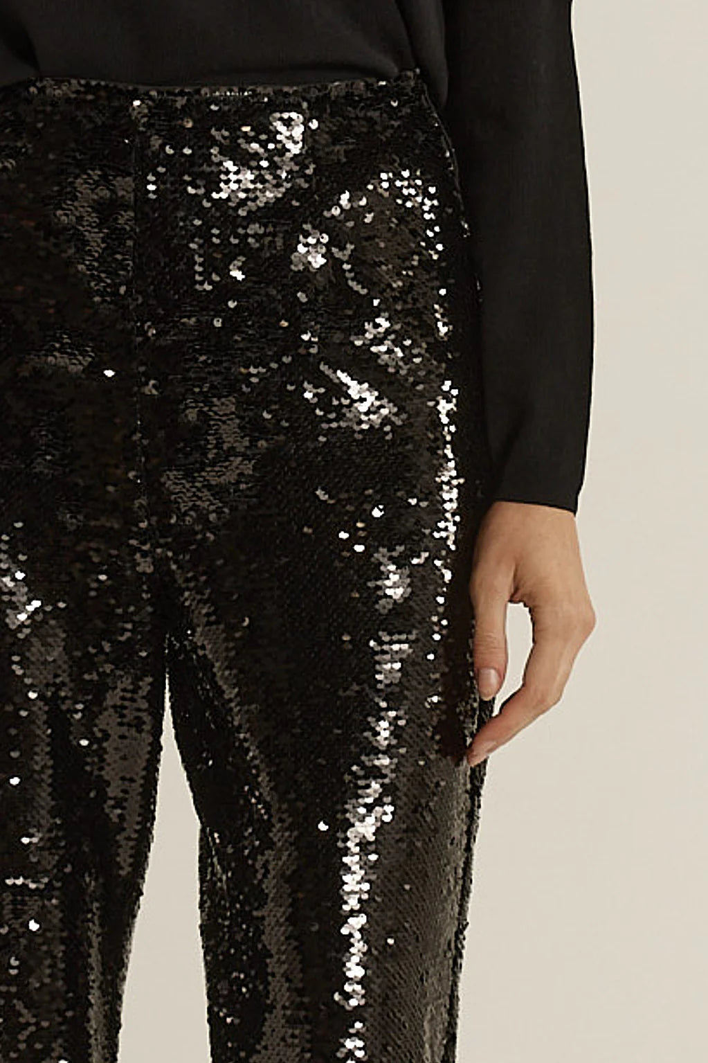 Fate + Becker Rayne Sequin Pants Black
