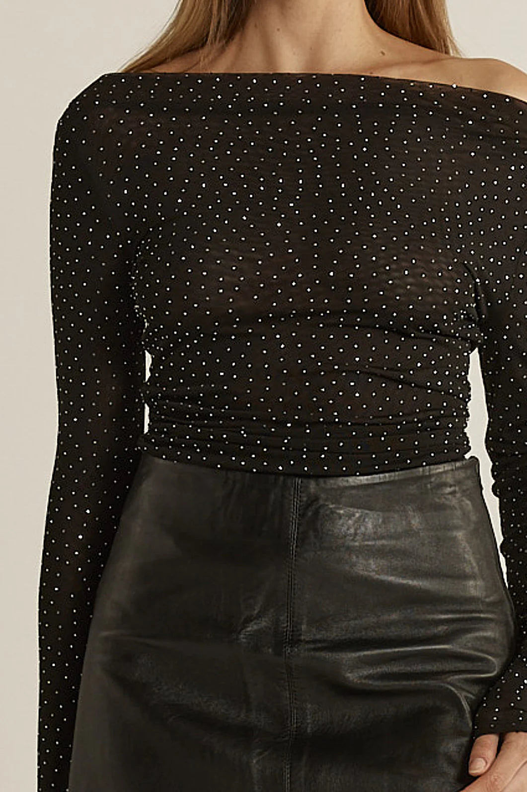 Fate + Becker Sora Studded Top Black