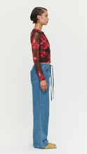 Load image into Gallery viewer, Staple The Label Amyra Mesh Top Bordeaux Garden
