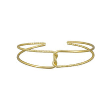 Load image into Gallery viewer, Tiger Tree Gold Center Link Cuff

