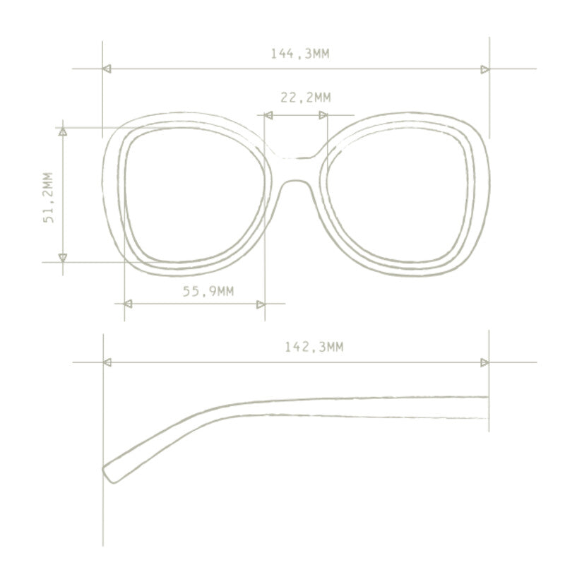 OKKIA OK019 Anna Sunglasses Havana/Yellow