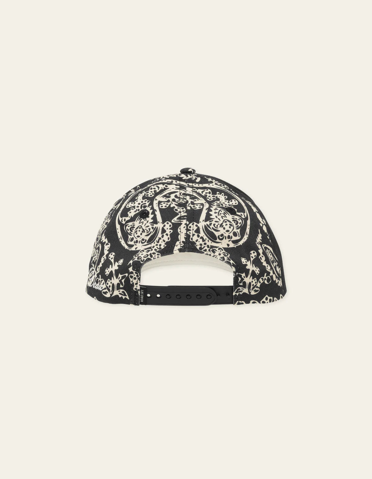 Les Deux Paisley AOP Baseball Cap Tap Shoe Black