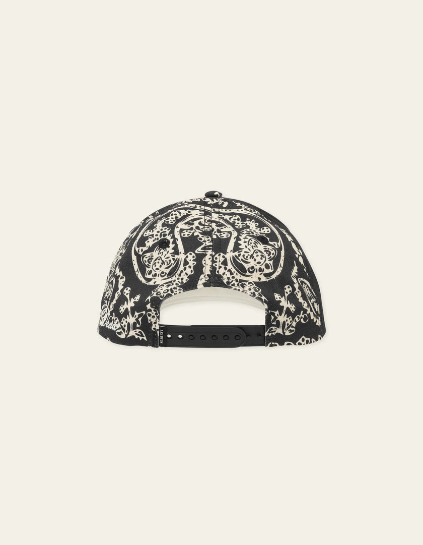 Les Deux Paisley AOP Baseball Cap Tap Shoe Black