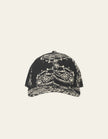 Les Deux Paisley AOP Baseball Cap Tap Shoe Black