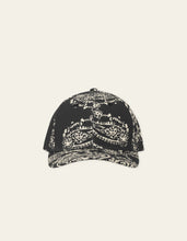Load image into Gallery viewer, Les Deux Paisley AOP Baseball Cap Tap Shoe Black
