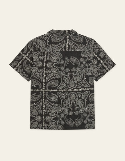 Les Deux Paisley AOP SS Shirt Tap Shoe Black