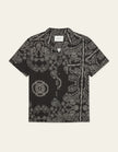 Les Deux Paisley AOP SS Shirt Tap Shoe Black