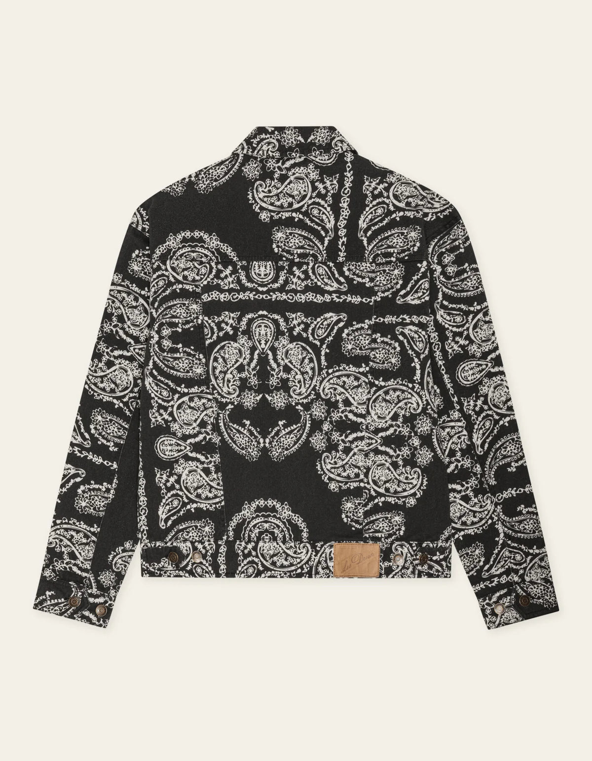 Les Deux Twill AOP Jacket Black White Multicolour