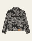 Les Deux Twill AOP Jacket Black White Multicolour