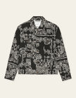Les Deux Twill AOP Jacket Black White Multicolour