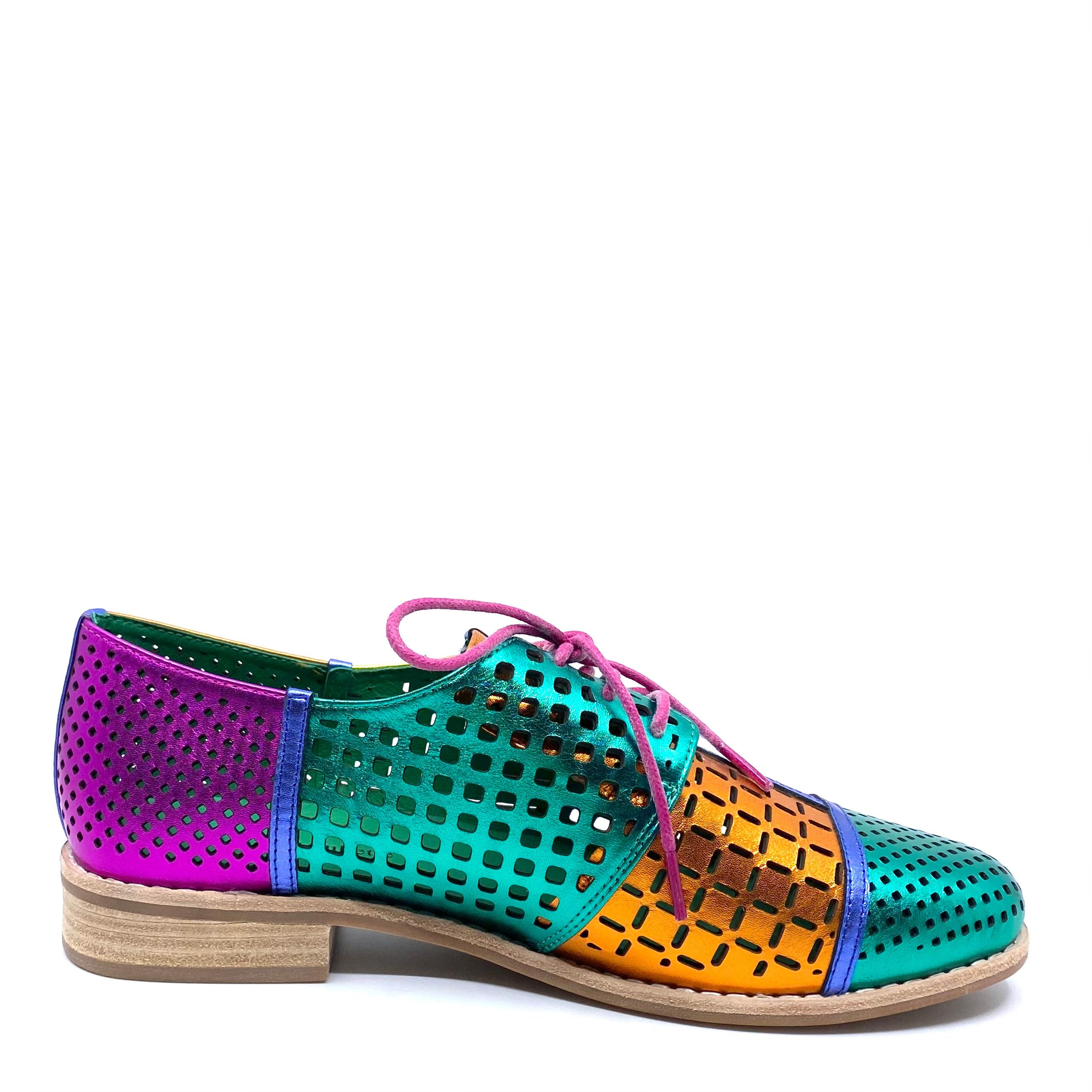 Django & Juliette Avert Bright Metallic Multi Leather