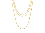 Tiger Tree Gold Triple Chain Necklace