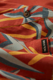 Brixton Charter Print S/S Woven Dark Red Scenic Trip