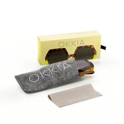 OKKIA OK015 Emma Sunglasses Havana/ Yellow