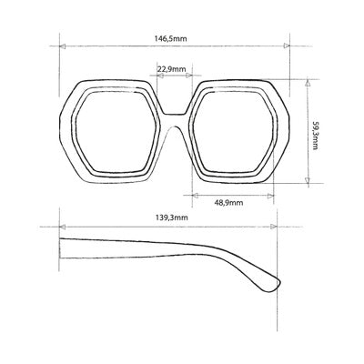 OKKIA OK015 Emma Sunglasses Havana/ Yellow