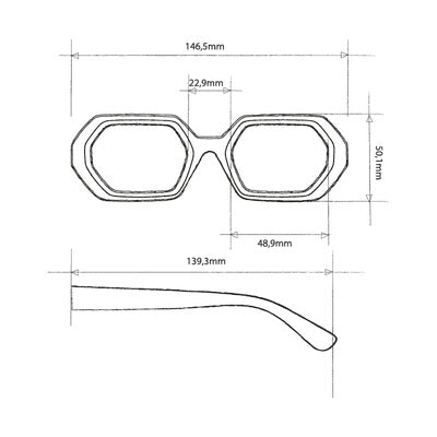 OKKIA OK022 Andrea Sunglasses Havana/ Yellow