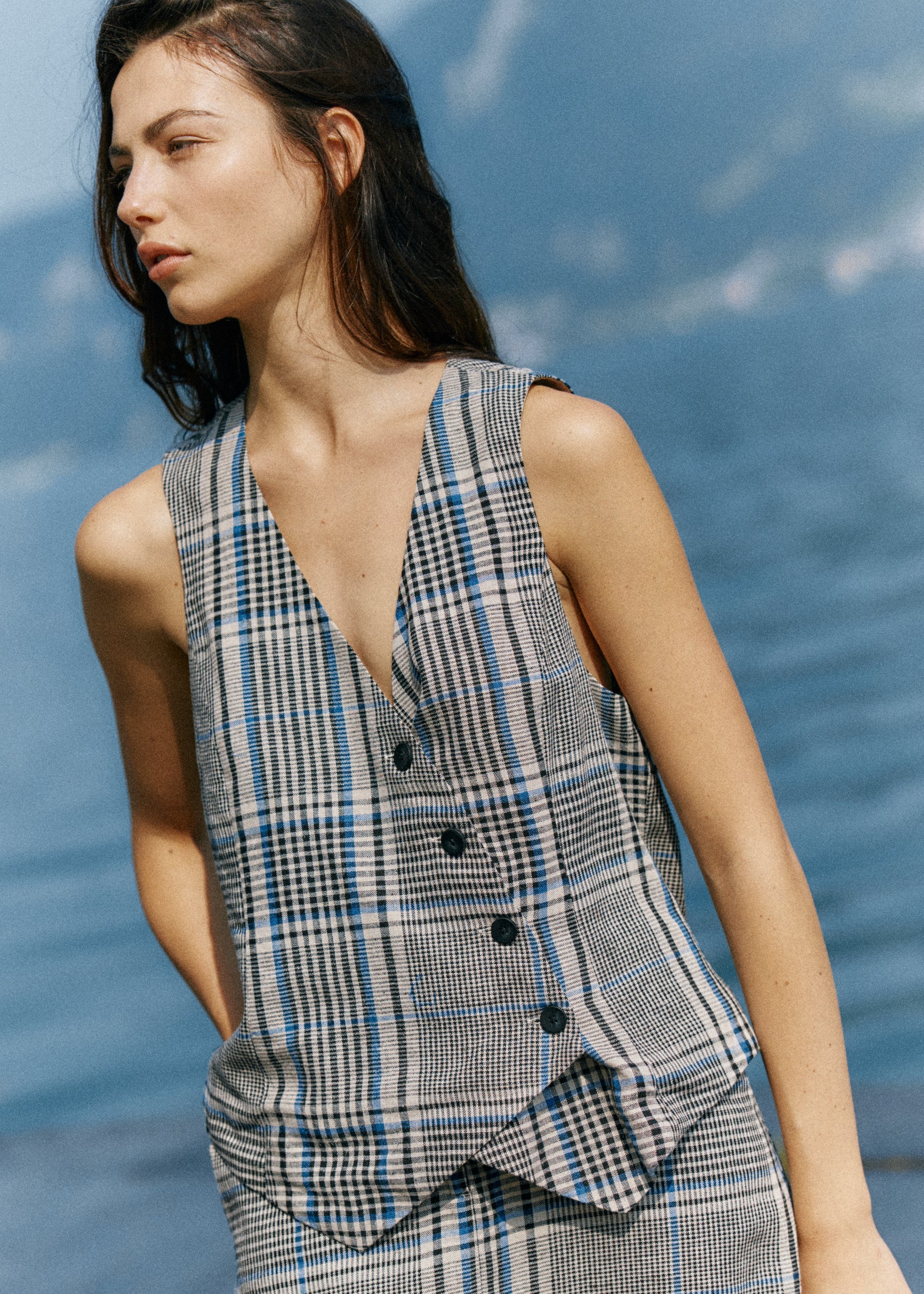 Sass Clothing Blakely Vest Prince of Wales Check
