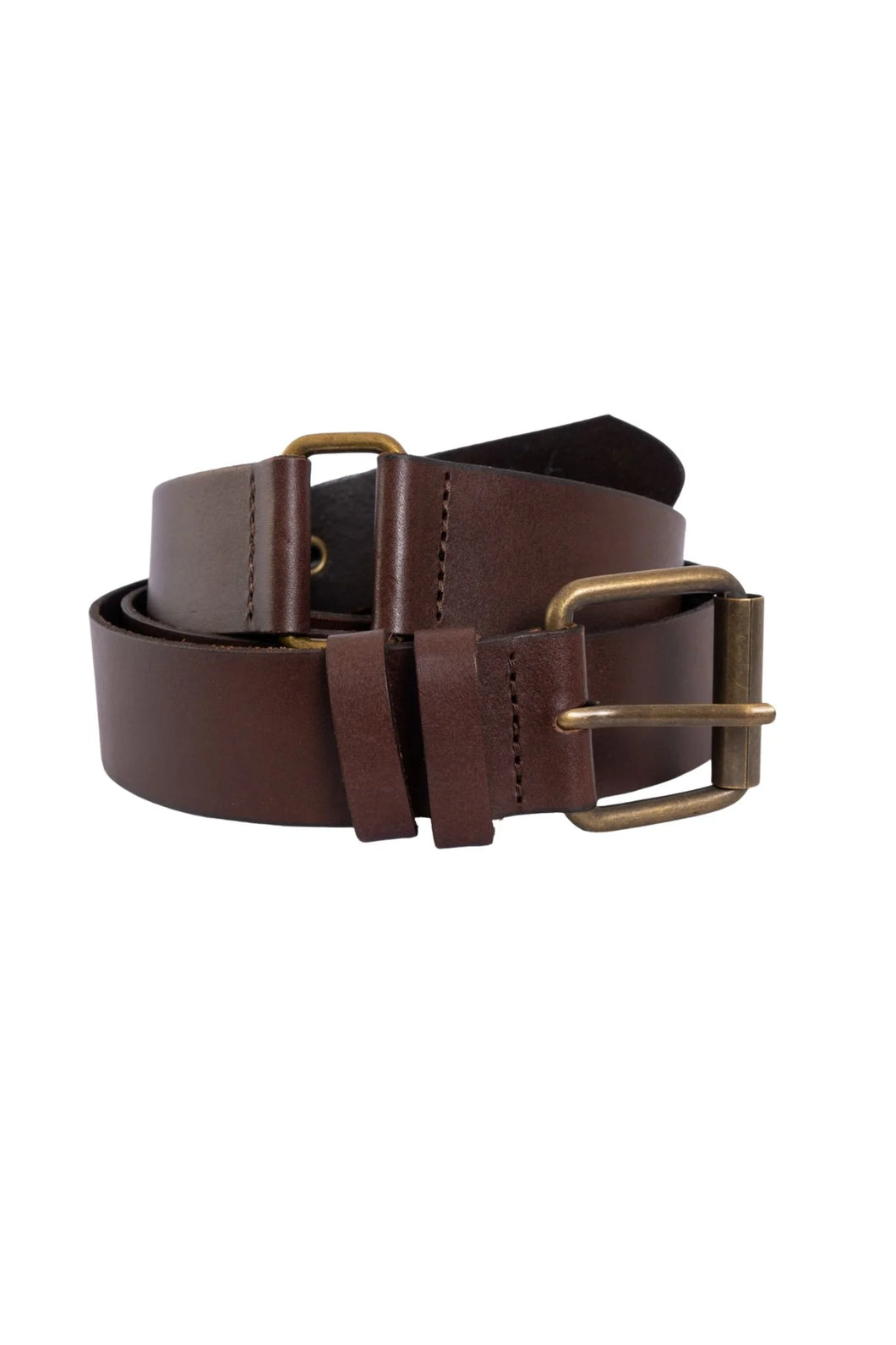 M.A Dainty Lasso Belt Choc/Brass