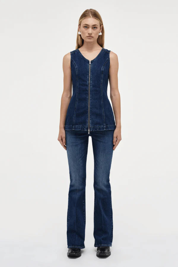 Neuw Denim Milla Zip Tunic Dark Indigo