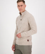 Load image into Gallery viewer, Swanndri Clifton Half Placket Knit Oatmeal
