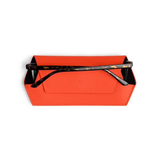 Fox and Leo Slimline Leather Glasses Case Ginger