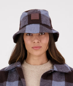 Swanndri Kaimai Wool Bucket Hat Walker Check