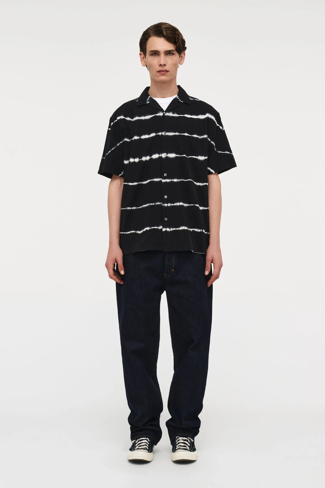 Neuw Denim Dye Stripe SS Shirt Black