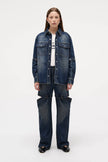 Neuw Denim Cut Loose Denim Shacket Indigo