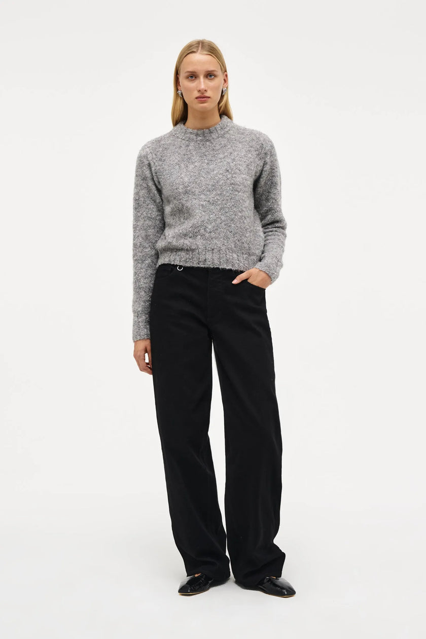 Neuw Denim Boucle Crew Charcoal Marle