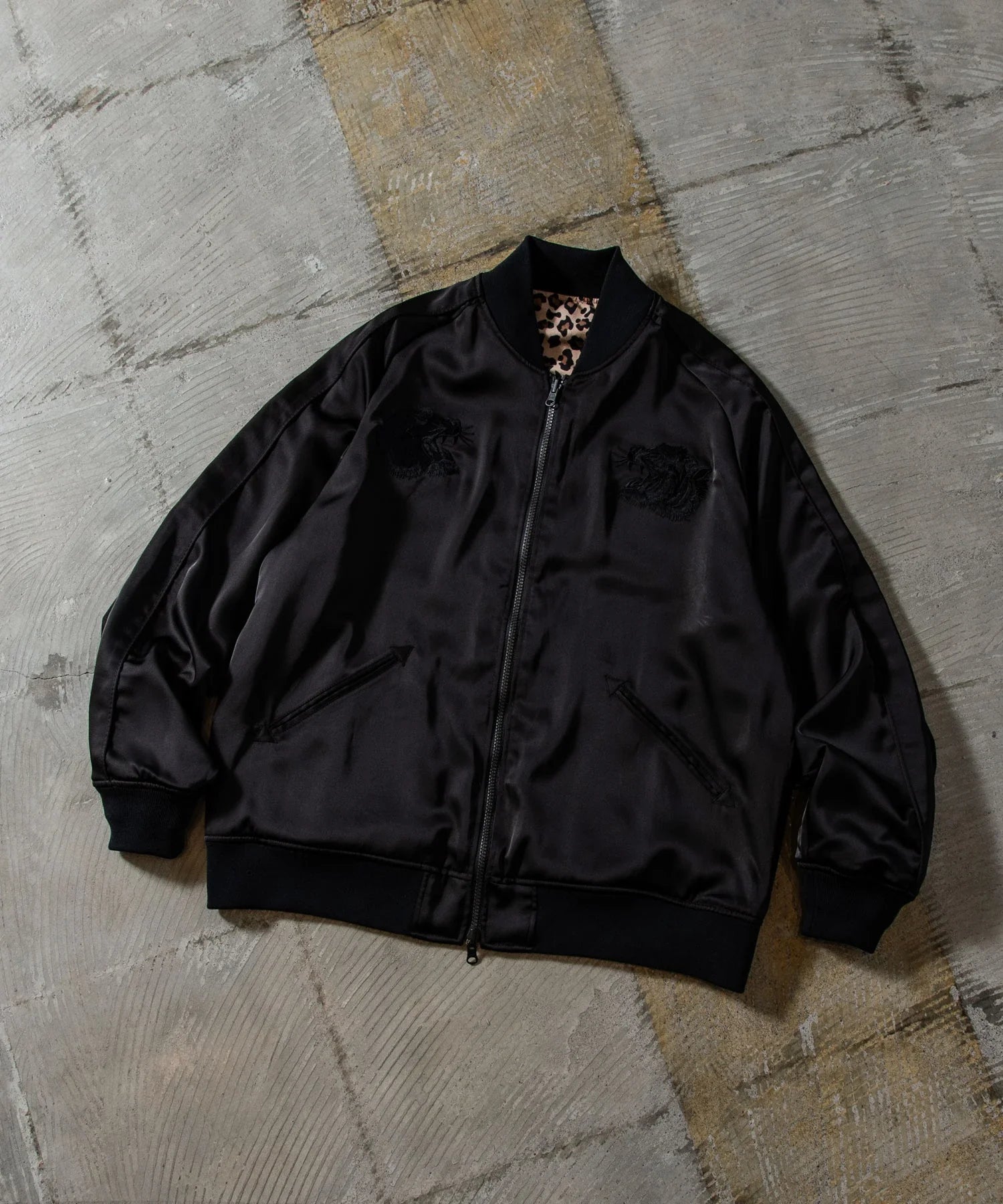 Taion Non-Down Reversible SKA Jacket Leopard/Black
