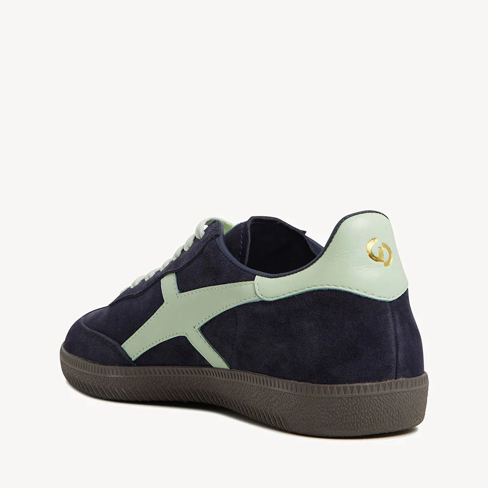 Goodsole Crossroads Sneaker Navy/ Green Suede