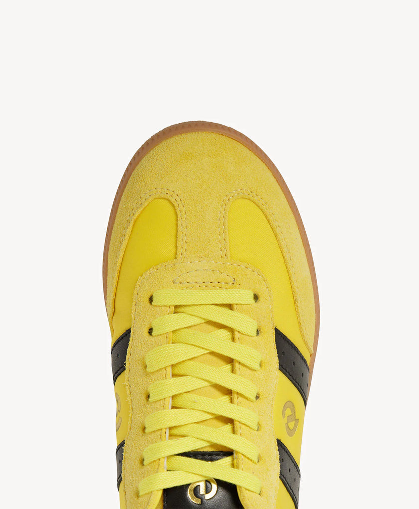 Goodsole 2001 Parallel Sneakers Yellow Nylon/ Black Leather
