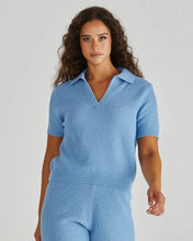 Load image into Gallery viewer, Sass Clothing Aubrie Knit Polo Blue
