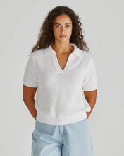 Load image into Gallery viewer, Sass Clothing Aubrie Knit Polo White
