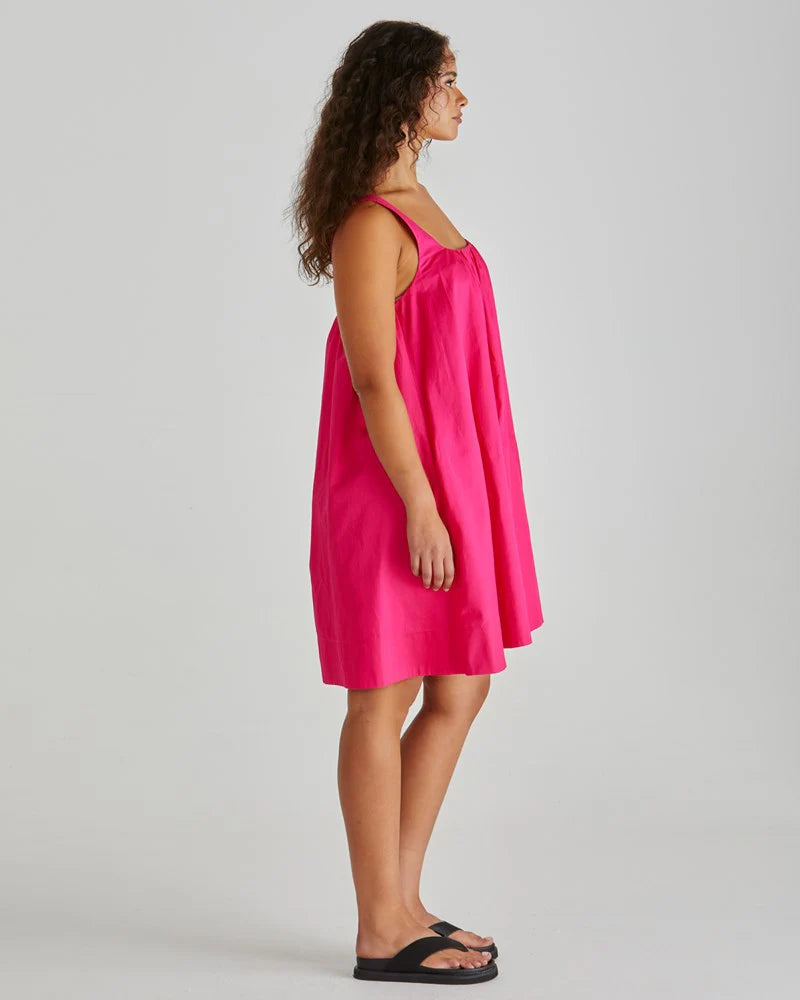 Sass Clothing Ellis Mini Baby Doll Dress Hot Pink